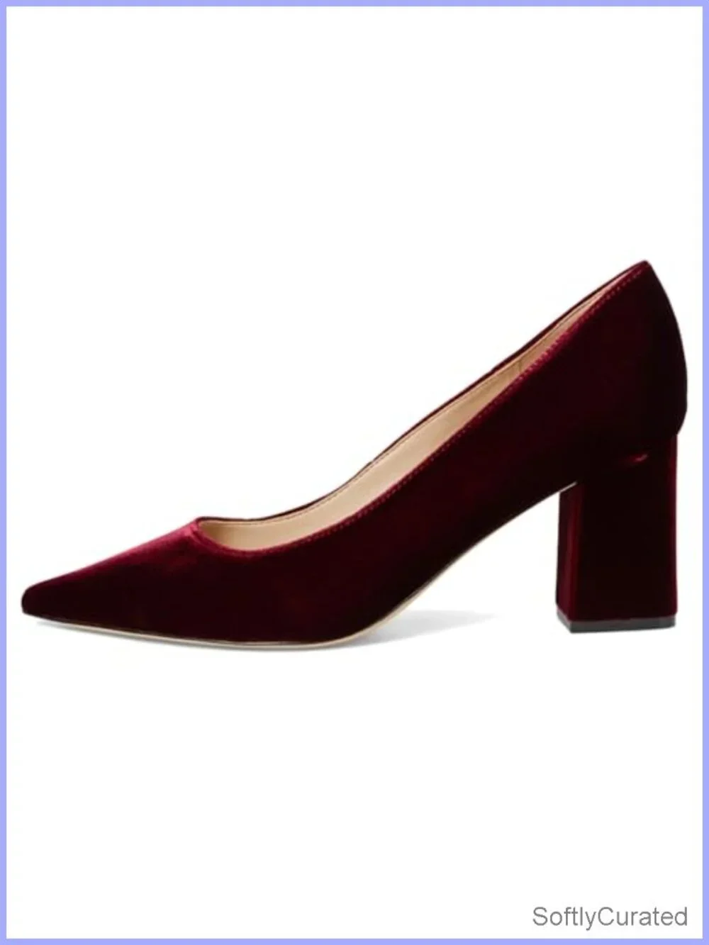 Marc Fisher Ltd Zala Textile Slip-On Block Heel Pointed Toe Pump